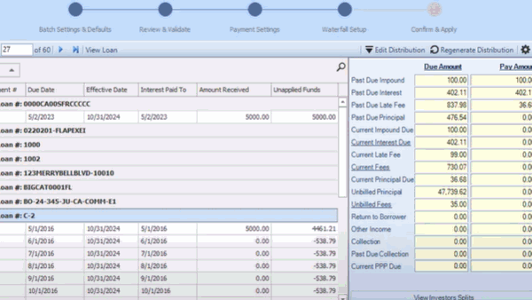 screenshot of LOAN SERVICING SOFT
